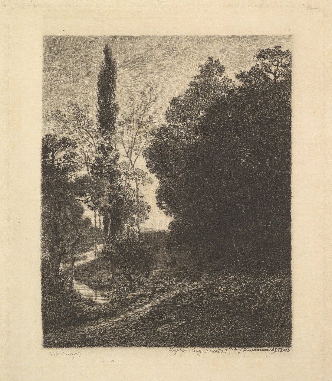 The Banks of Cousin, kb. 1850. alkotó: Charles Francois Daubigny