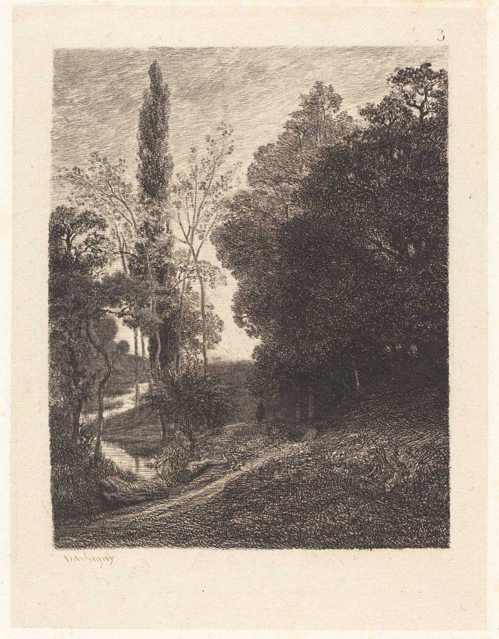 Az unokatestvér bankjai (Les Bords du Cousin) alkotó: Charles Francois Daubigny