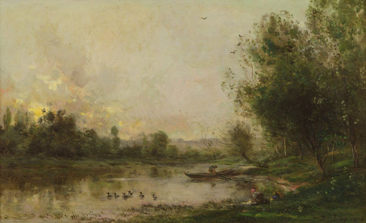 The Banks of the Oise, 1873 alkotó: Charles Francois Daubigny
