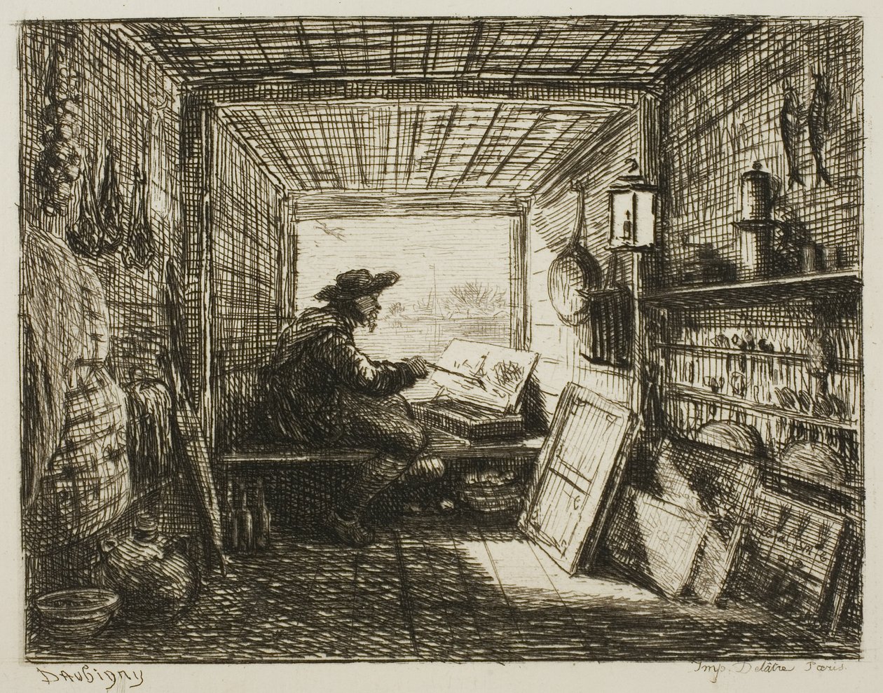 The Boat Studio, a The Boat Trip-ből alkotó: Charles Francois Daubigny