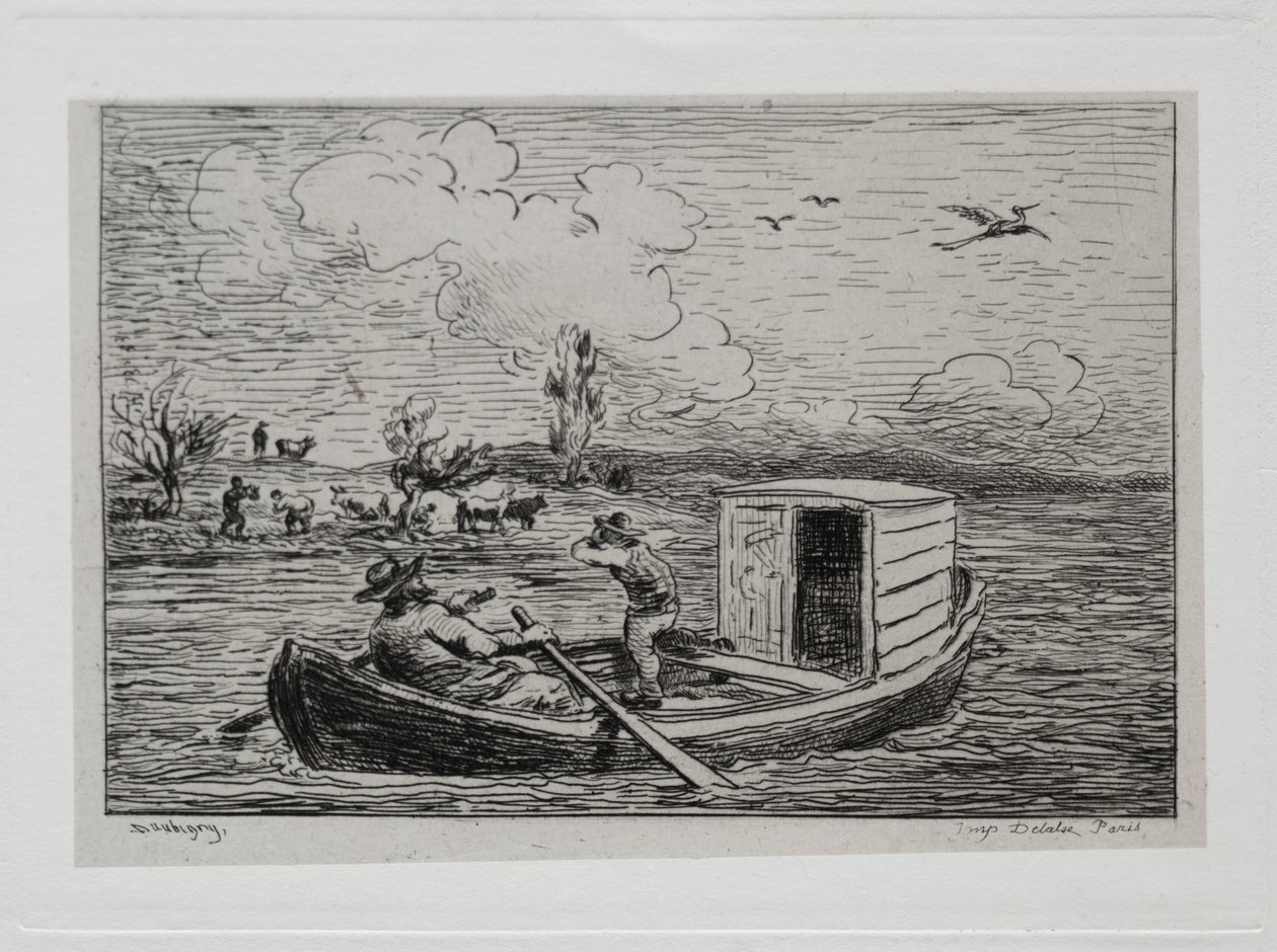 A hajókirándulás: Le Mot de Cambronne (A szlengező meccs) alkotó: Charles Francois Daubigny