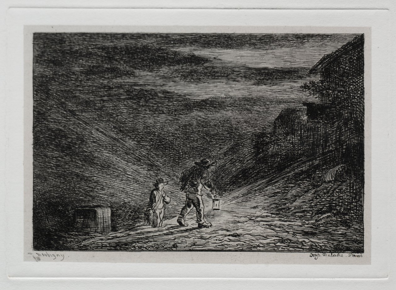 A hajókirándulás: fogadó keresése alkotó: Charles Francois Daubigny