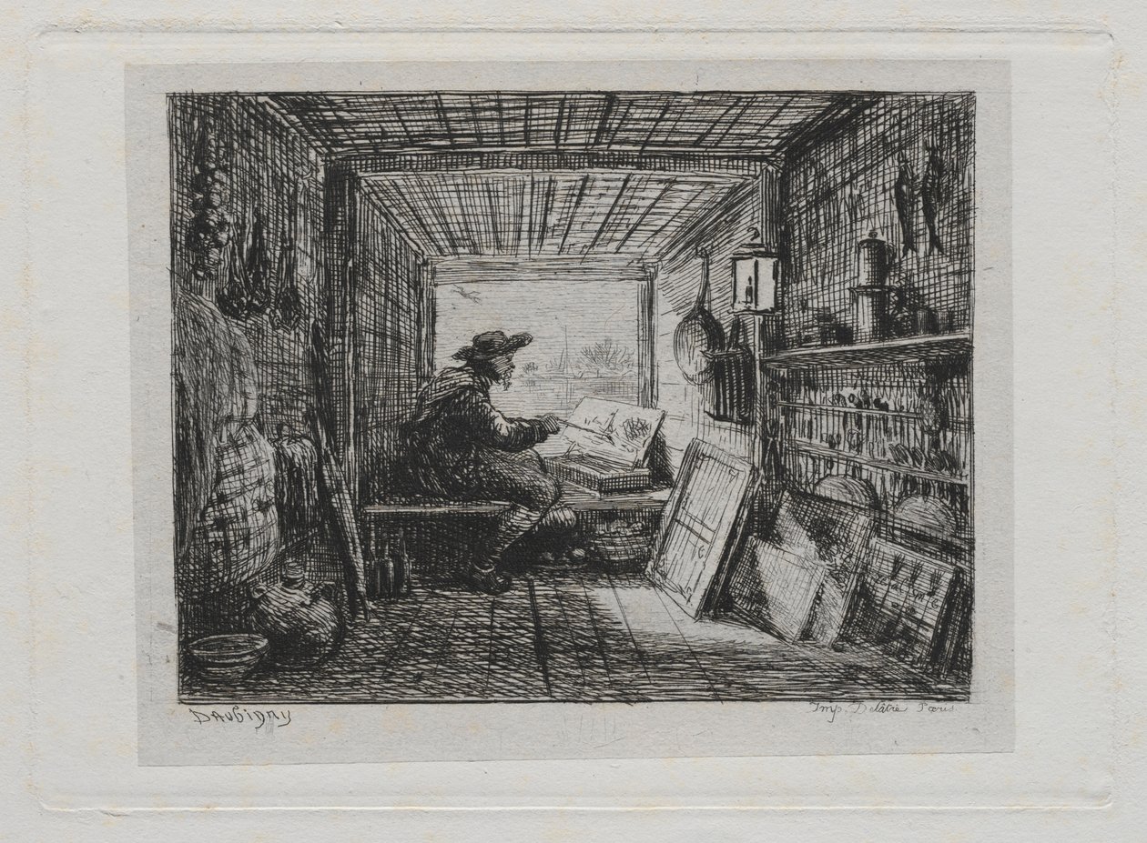 A hajókirándulás: A stúdió a hajón, 1861. alkotó: Charles Francois Daubigny