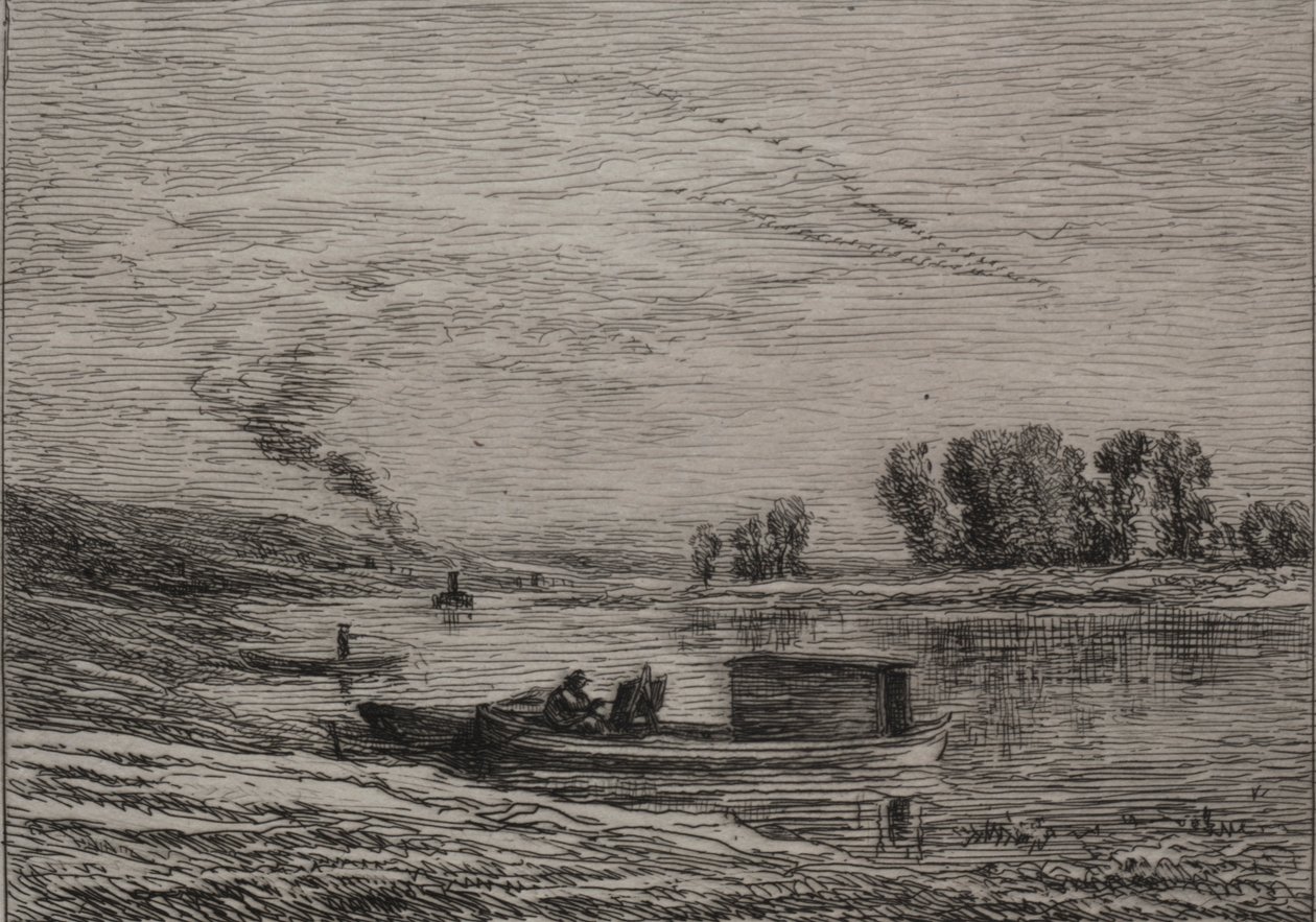 A hajó Conflansban, 1866. alkotó: Charles Francois Daubigny