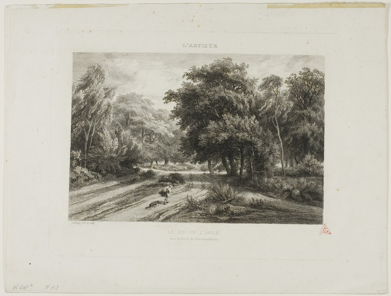 A sasfészek a fontainebleau-i erdőben alkotó: Charles Francois Daubigny