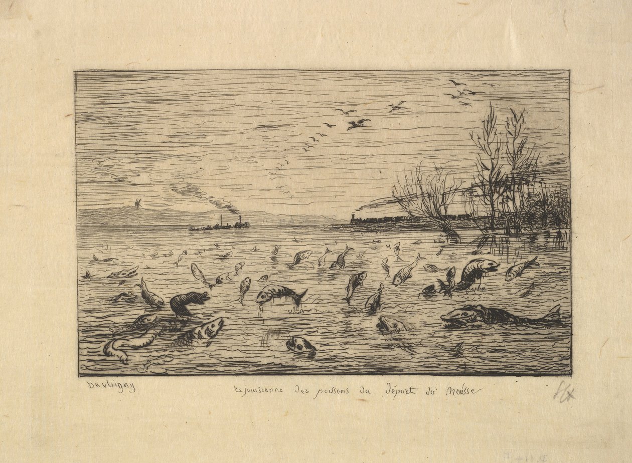 A halak örülnek a kabinfiú távozásának, 1861. alkotó: Charles Francois Daubigny