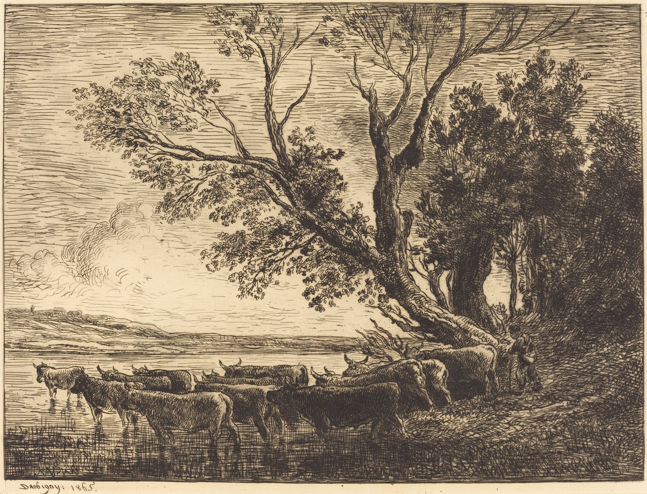 A Ford (Le Gue) alkotó: Charles Francois Daubigny
