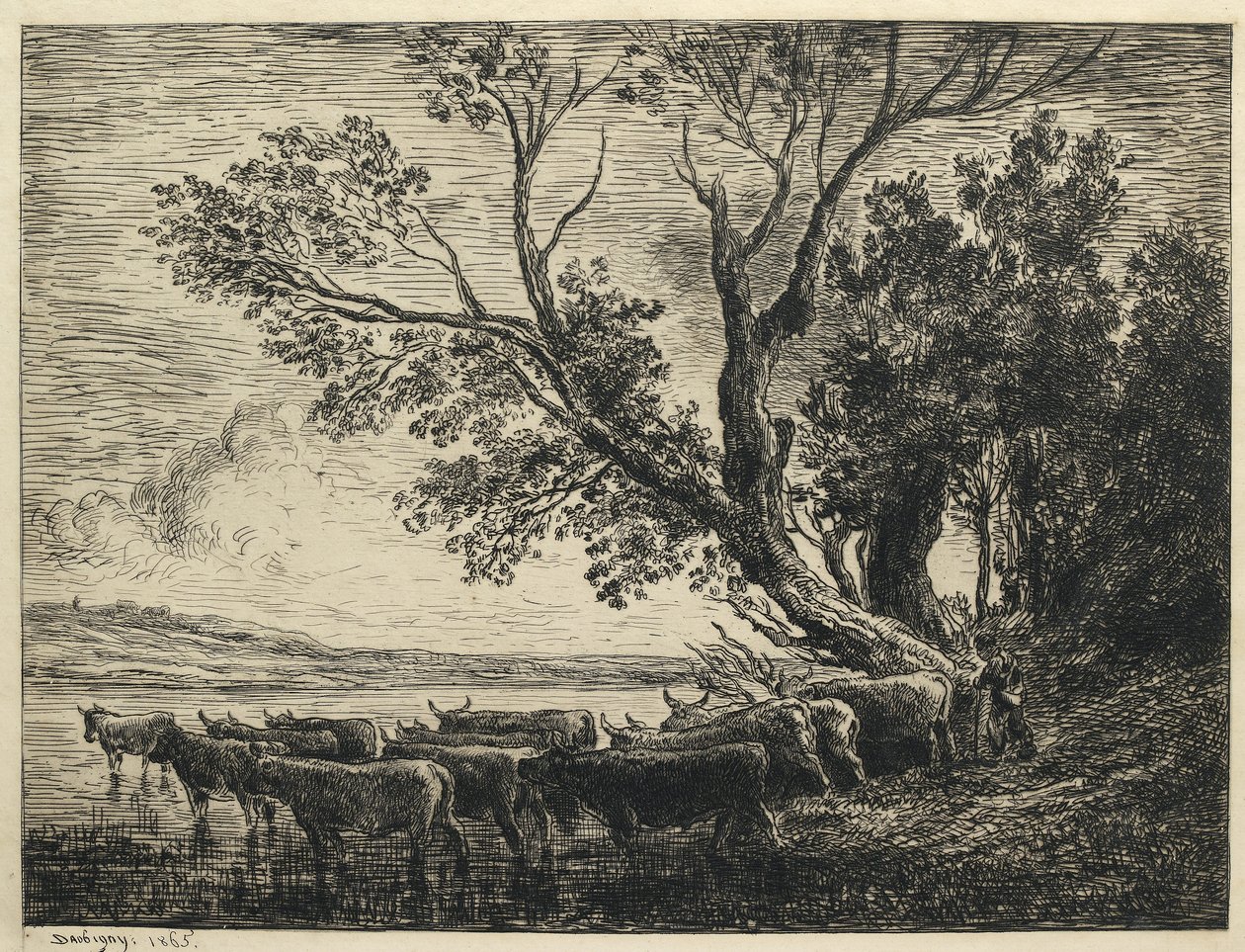 A Ford, 1865 alkotó: Charles Francois Daubigny