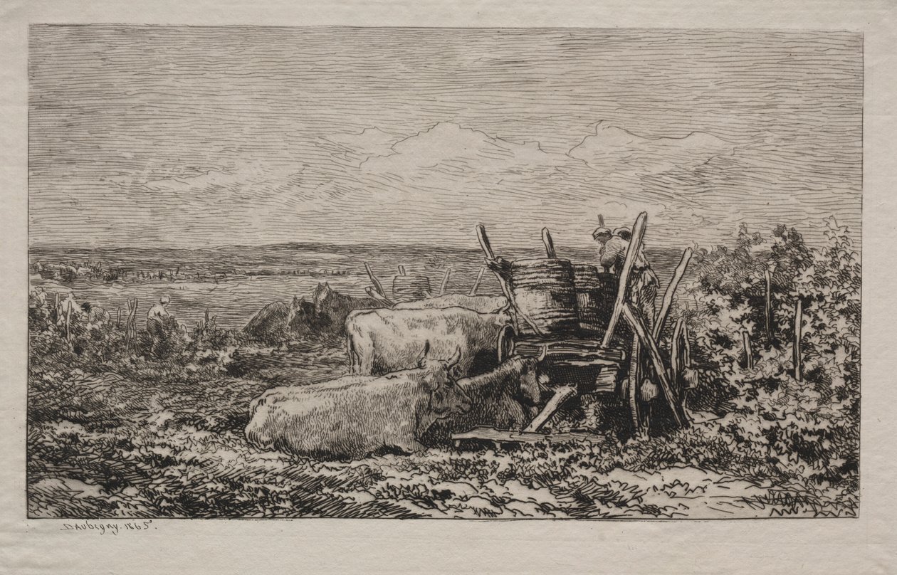 A szőlőszüret, 1865. alkotó: Charles Francois Daubigny