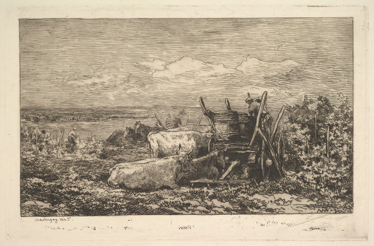 A morván szüreti szuvenírje, 1865. alkotó: Charles Francois Daubigny
