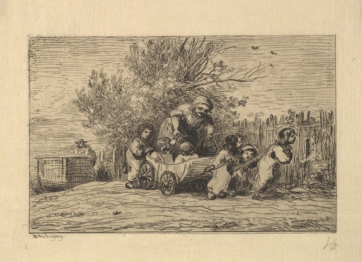 A szekér örökösei, 1861. alkotó: Charles Francois Daubigny