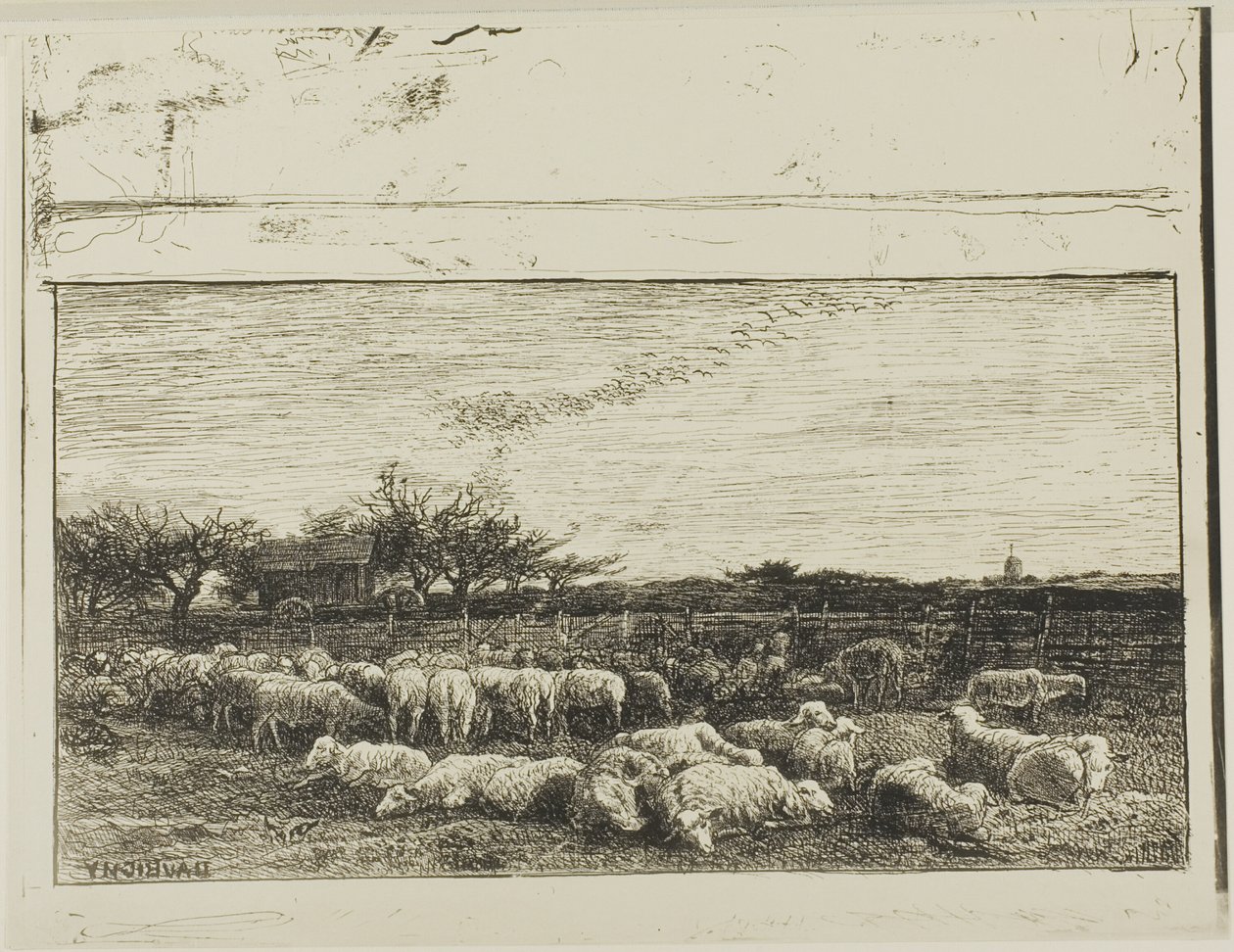 A nagy bárány akol alkotó: Charles Francois Daubigny