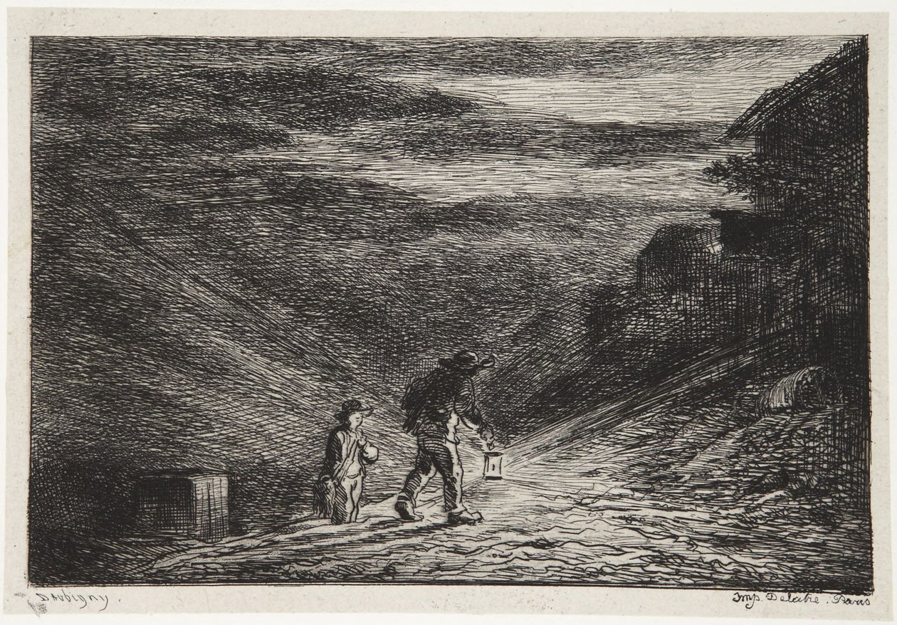 A fogadó keresése alkotó: Charles Francois Daubigny