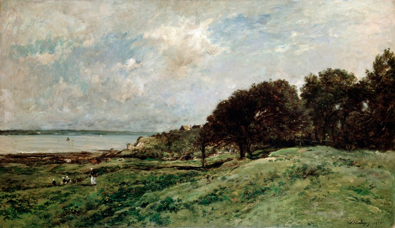 A tengerpart Villerville közelében, 1875. alkotó: Charles Francois Daubigny