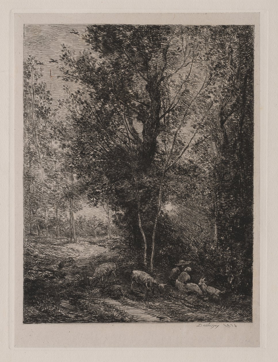 A pásztor és a pásztorlány alkotó: Charles Francois Daubigny