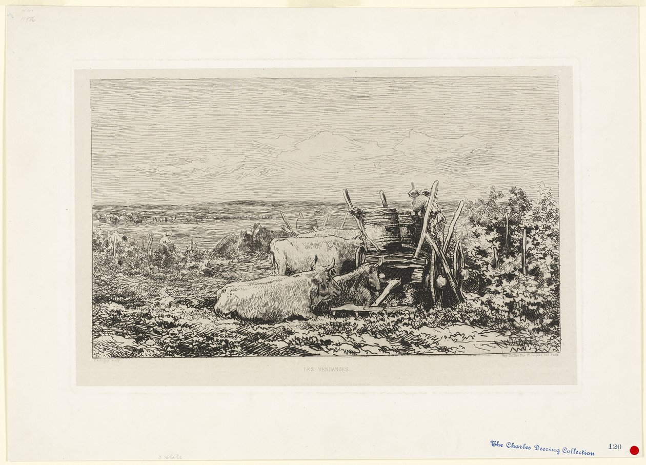 A szüret (a morván szuvenírje) alkotó: Charles Francois Daubigny