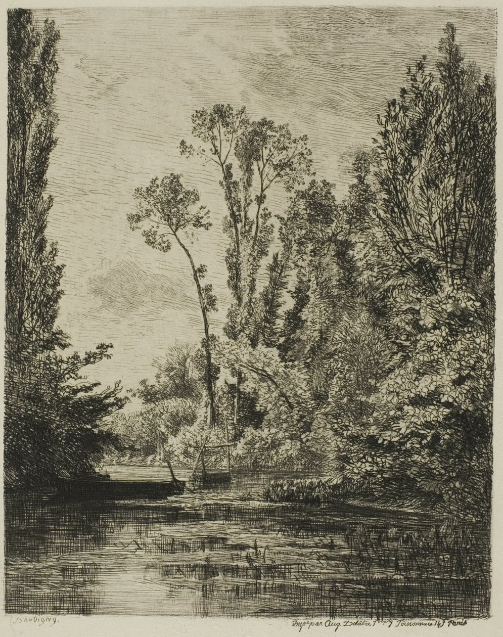 A Virgin-szigetek Bezonsban (The Fishing Hole) alkotó: Charles Francois Daubigny