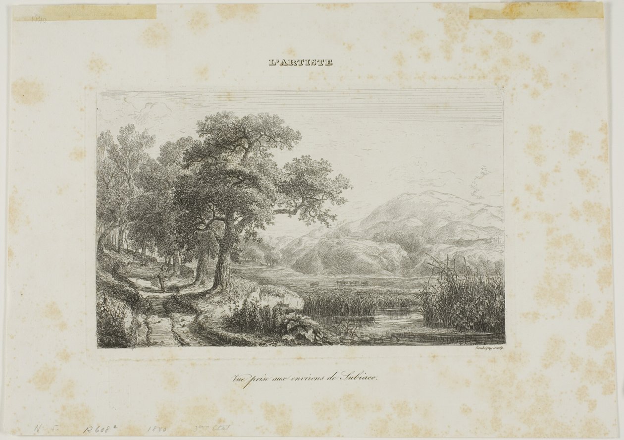 Nézet Subiaco közelében készült alkotó: Charles Francois Daubigny