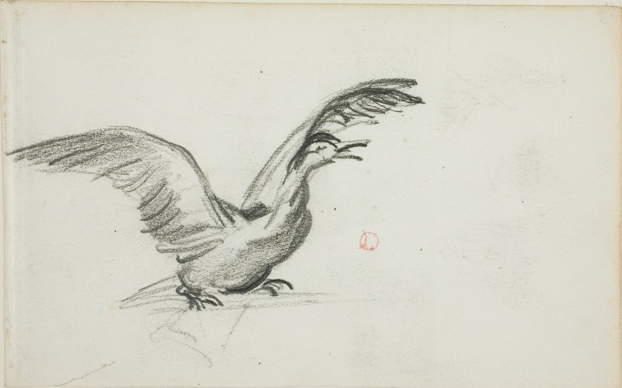 Vad duett (recto); két álló női akt fülkében (verso) alkotó: Charles Francois Daubigny