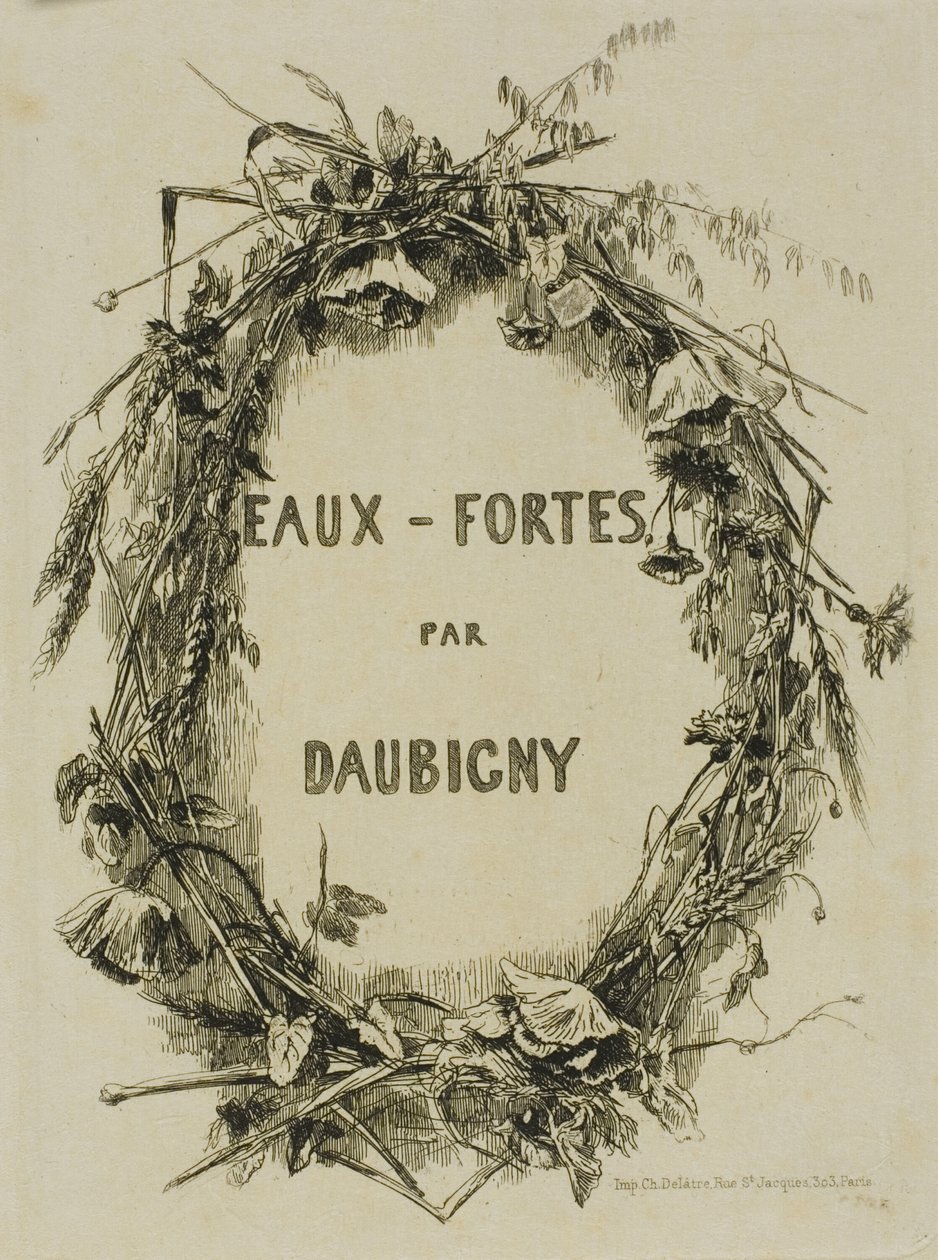 Vadvirágok koszorúja, előlap alkotó: Charles Francois Daubigny