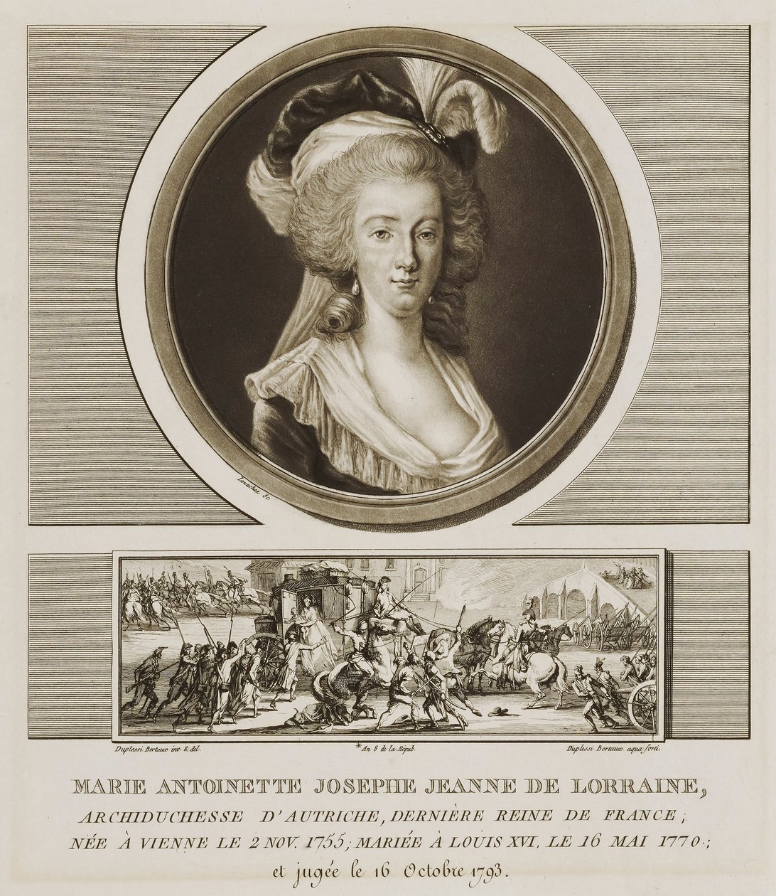 Marie Antoinette Josephe Jean de Lorraine alkotó: Charles Francois Gabriel Levachez