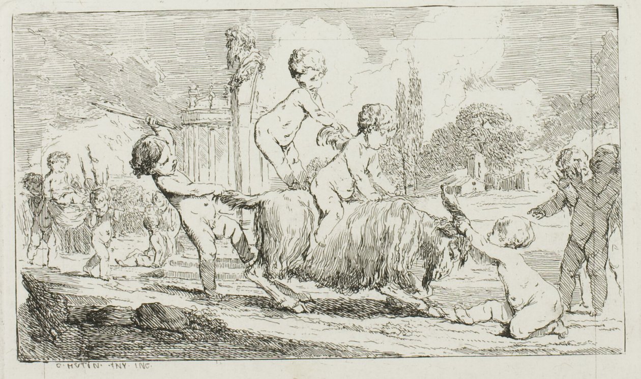 Gyermekek játszanak alkotó: Charles Francois Hutin