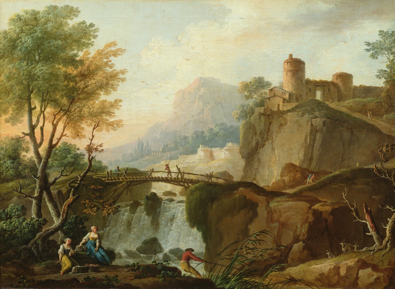 Táj, 1766 alkotó: Charles Francois Lacroix de Marseille