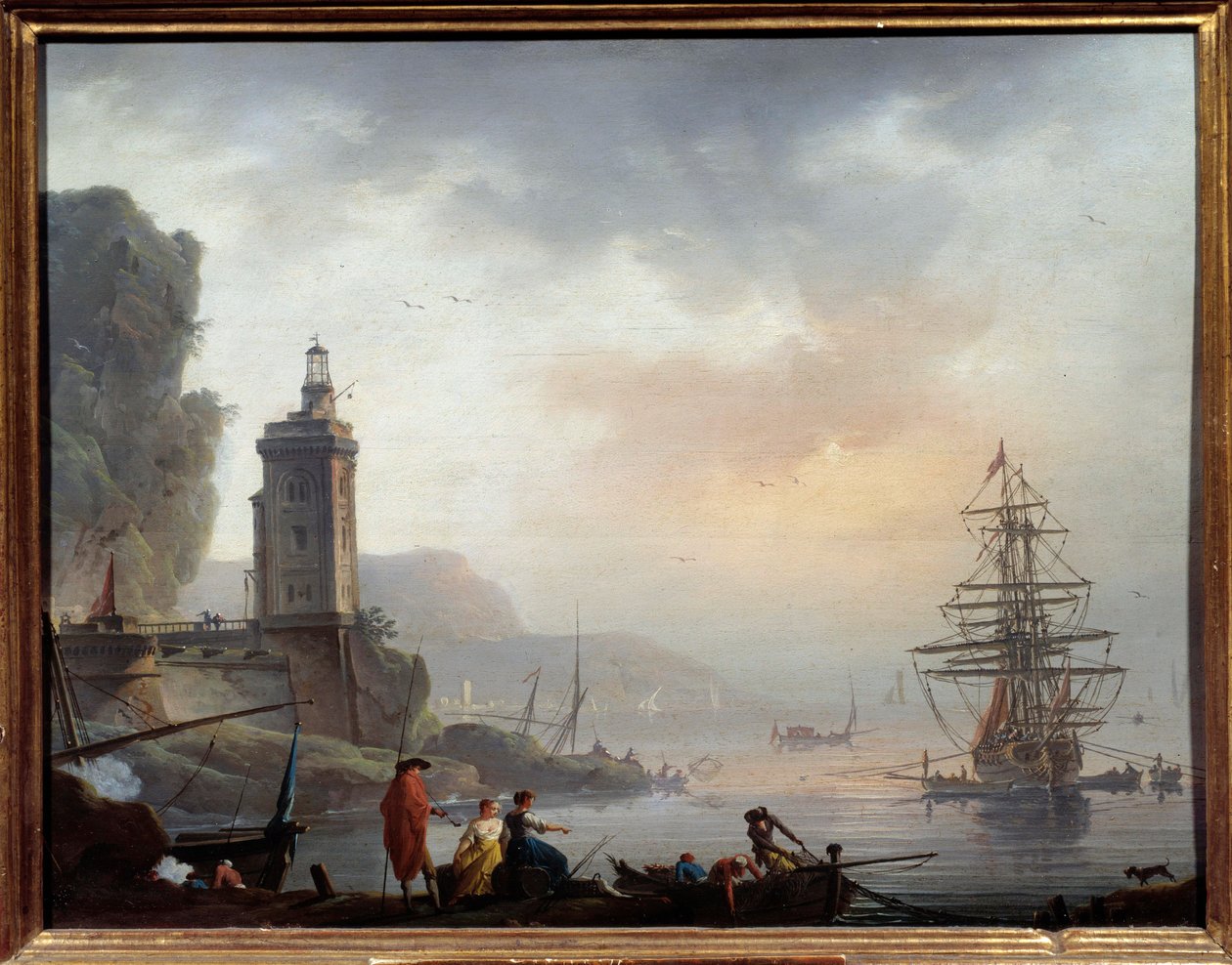 Charles Francois Grenier de Lacroix dit Lacroix de Marseille tengerparti festménye (1720-1779) 18. századi Marseille, Musee des Beaux Arts alkotó: Charles Francois Lacroix de Marseille