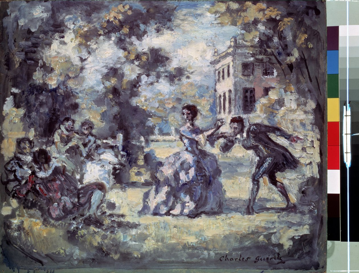 ""Scene galante"" (Szerelmes jelenet) Charles Guerin (1875-1939) festménye 1908 körül Szentpétervár, Ermitázs Múzeum DR alkotó: Charles Francois Prosper Guerin