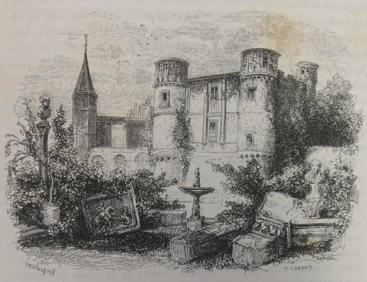 Gaillon kastély romokban alkotó: Charles Francois Daubigny