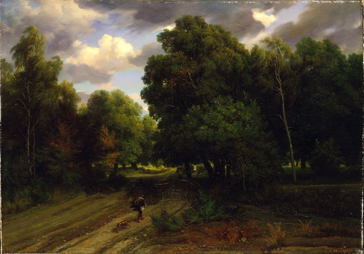 A Sasfészek kereszteződése, Fontainebleau-i erdő alkotó: Charles Francois Daubigny