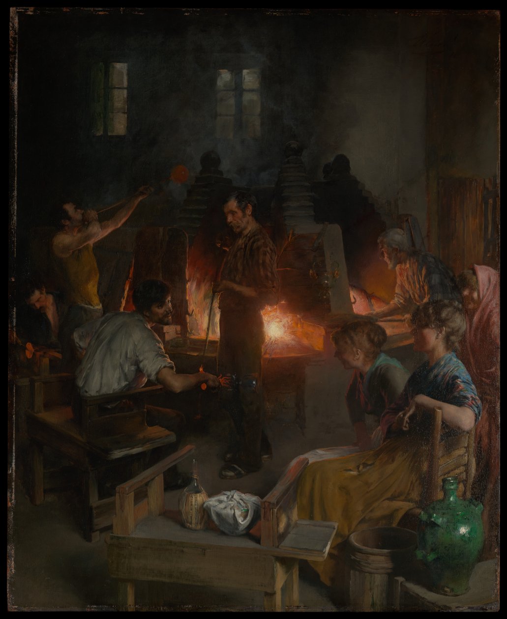Muranói üvegfúvók alkotó: Charles Frederic Ulrich