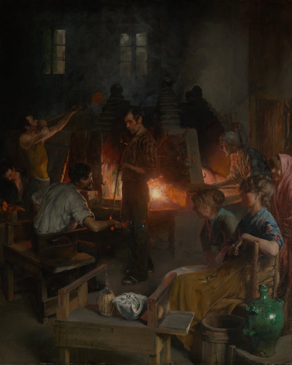 Muranói üvegfúvók alkotó: Charles Frederic Ulrich