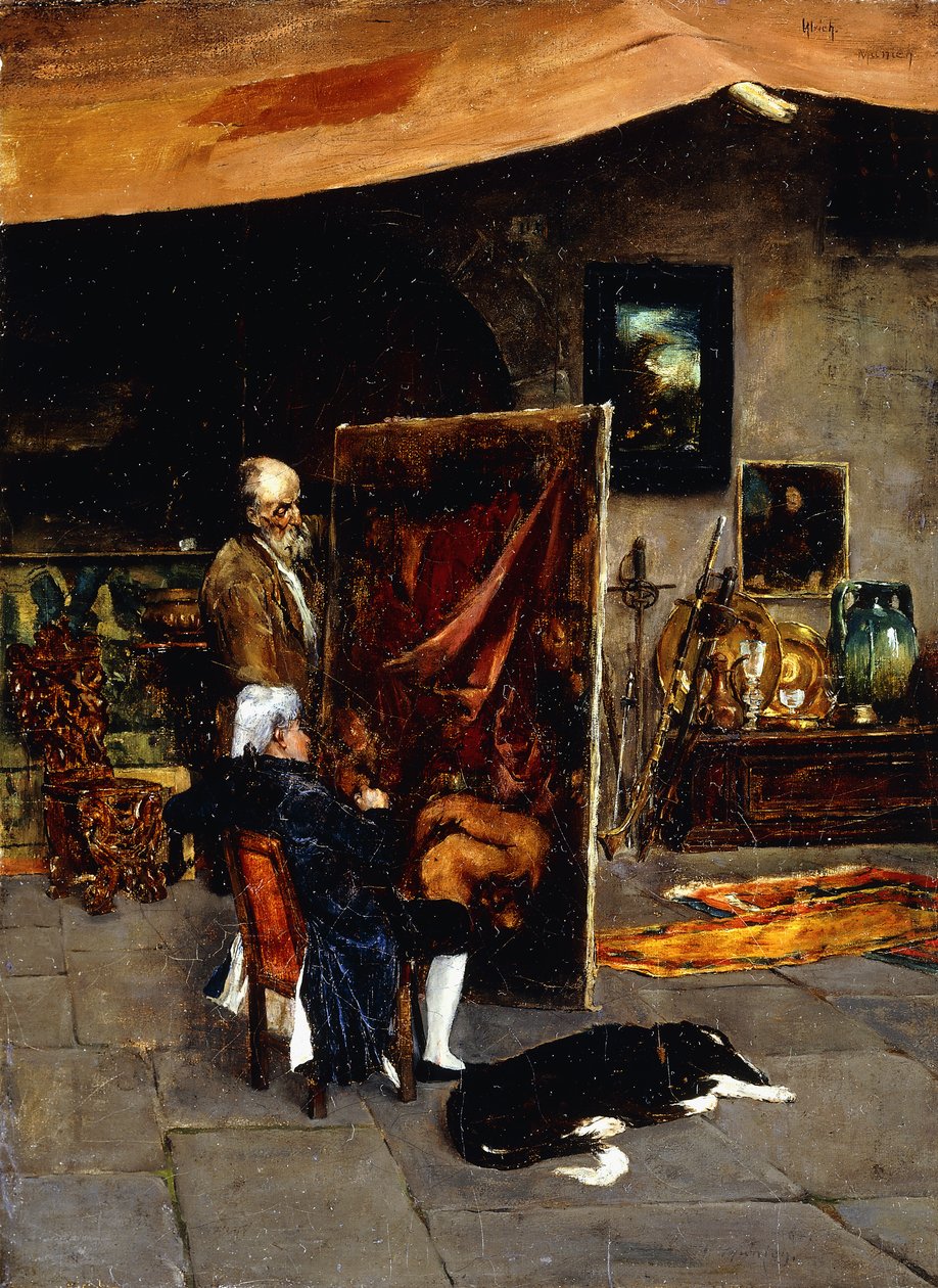 A Művész Stúdiójában, alkotó: Charles Frederic Ulrich