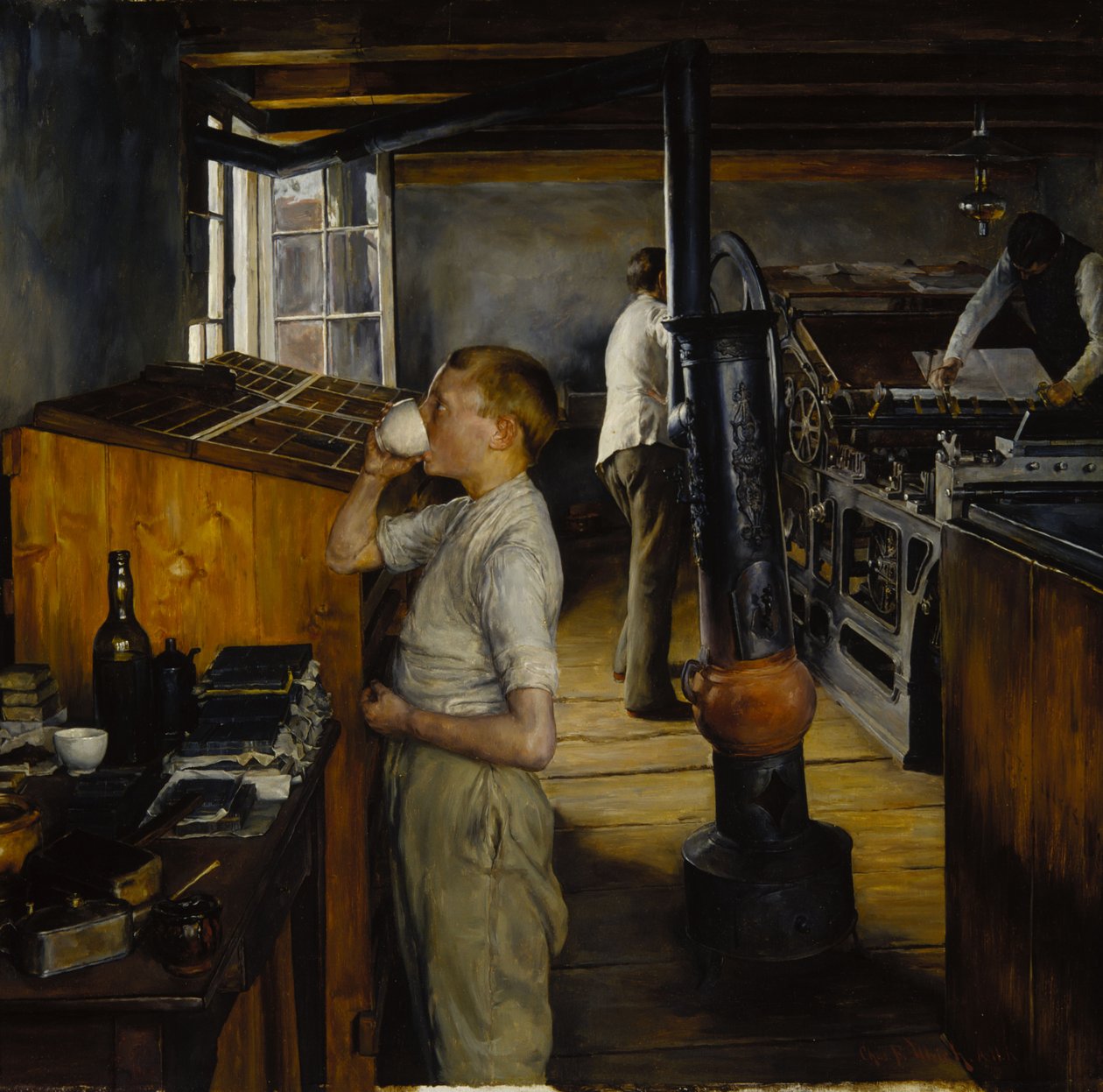 Falusi nyomda, Haarlem, Hollandia alkotó: Charles Frederic Ulrich
