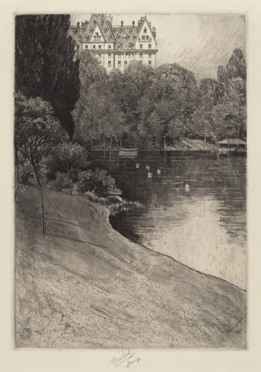 Egy kis Central Park, valószínűleg 1918. alkotó: Charles Frederick William Mielatz