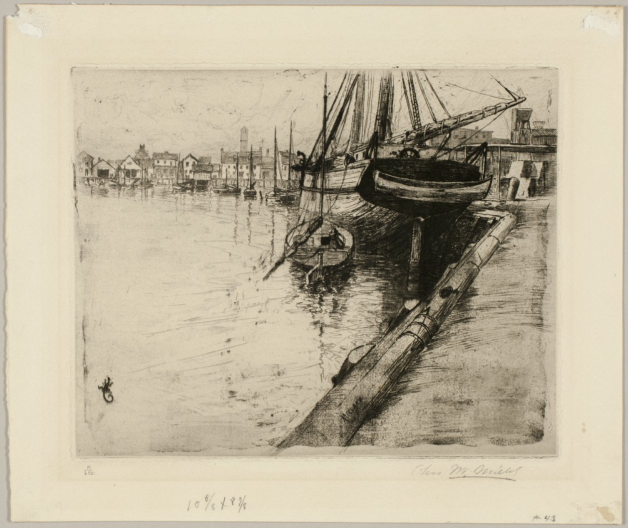 Dokk, New York folyó alkotó: Charles Frederick William Mielatz