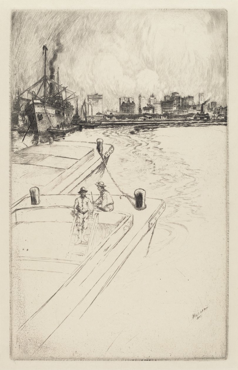 New York a kikötőből, 1905. alkotó: Charles Frederick William Mielatz