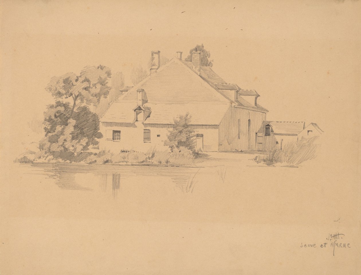 Seine et Marne. alkotó: Charles Frederick William Mielatz