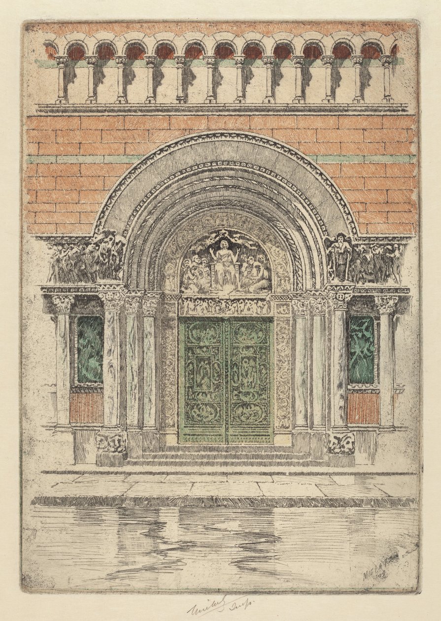 Az ajtó, Szent Bertalan alkotó: Charles Frederick William Mielatz