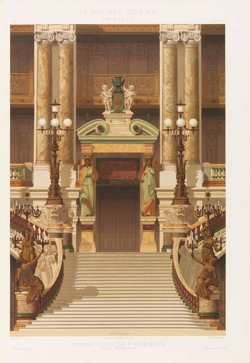 Az új párizsi opera, 1880. alkotó: Charles Garnier
