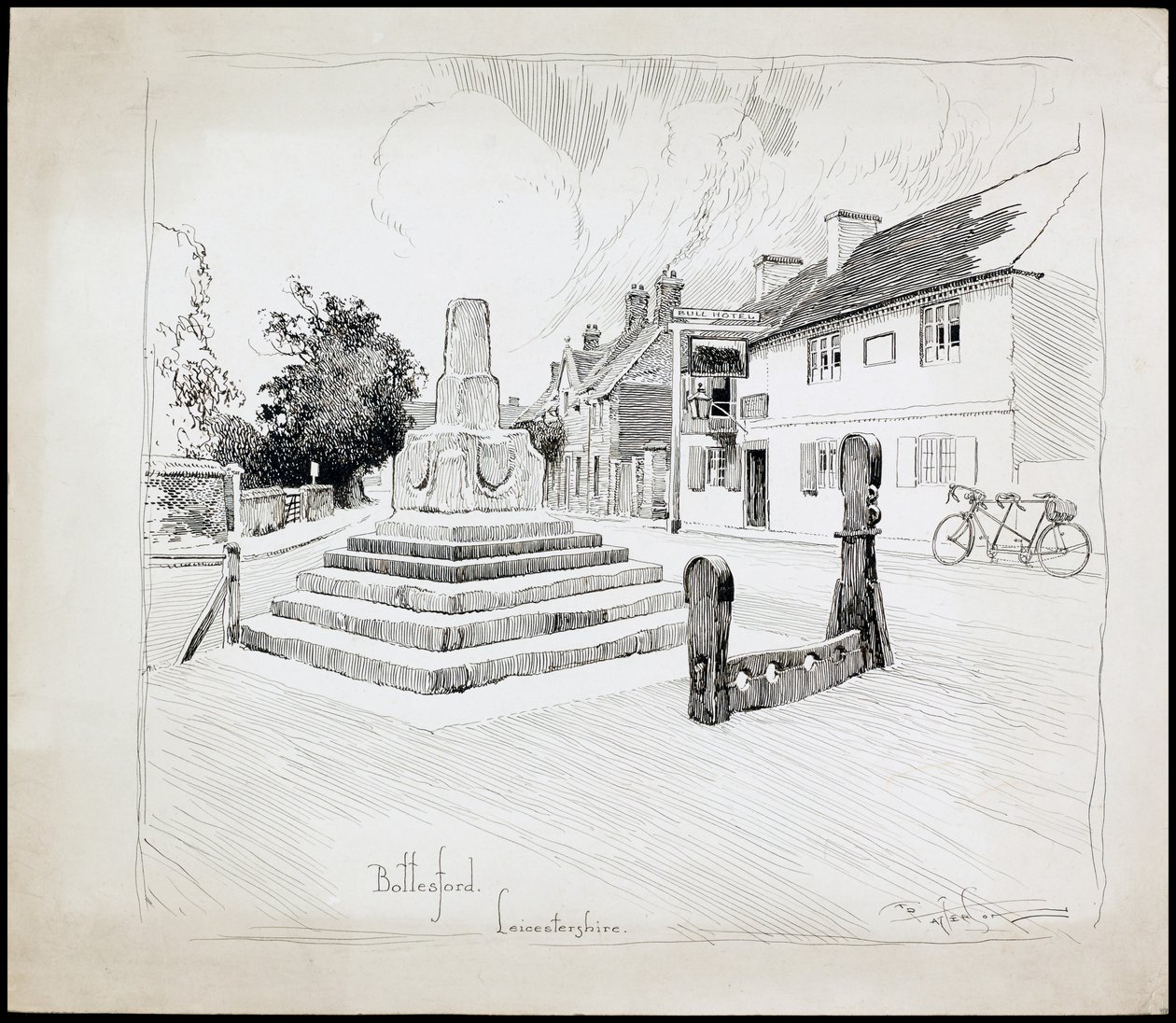 Bottesford Market Cross, Leicestershire, 1892-1933 alkotó: Charles George Harper