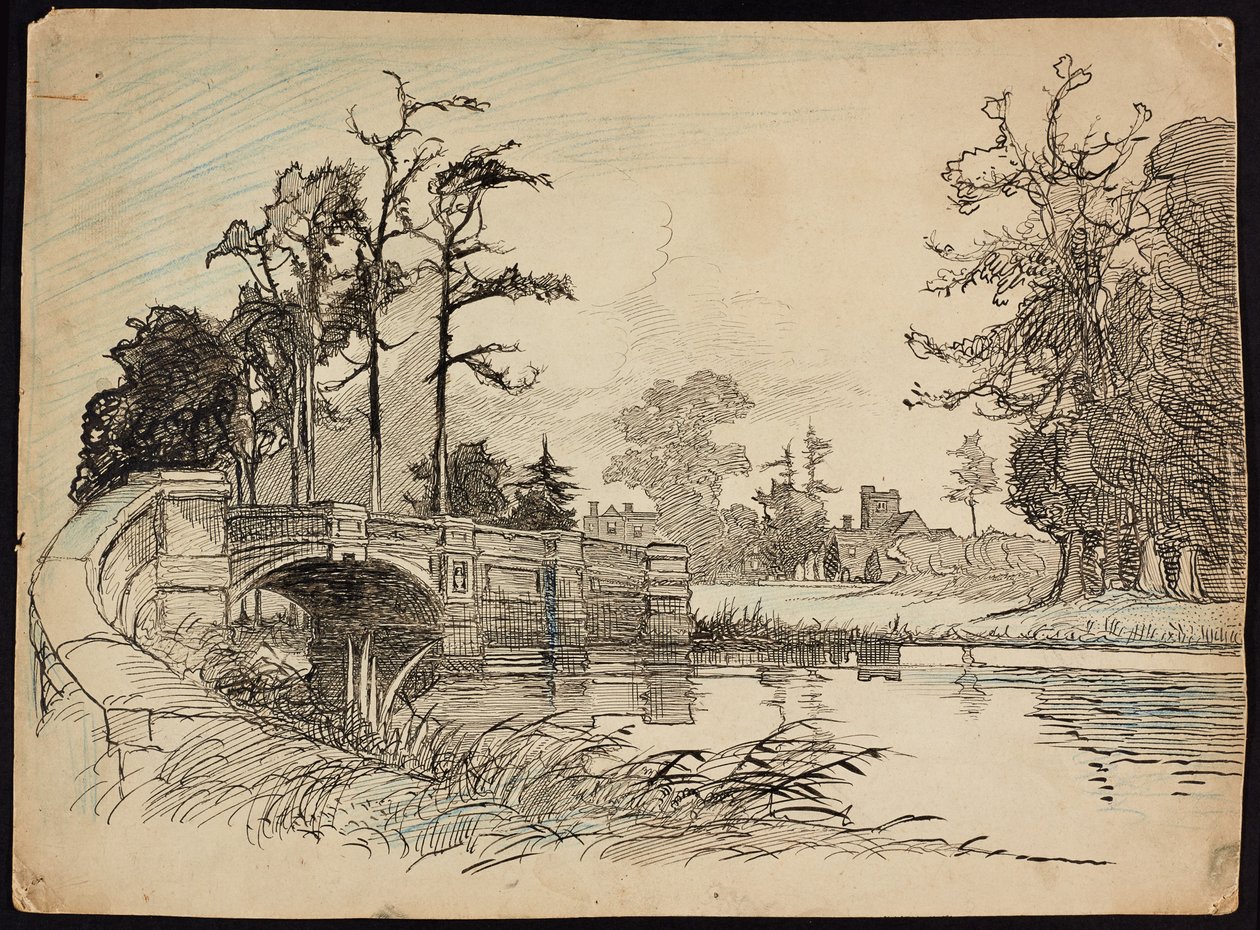 Cranford Park Bridge, Hillingdon, London, 1892-1933 alkotó: Charles George Harper