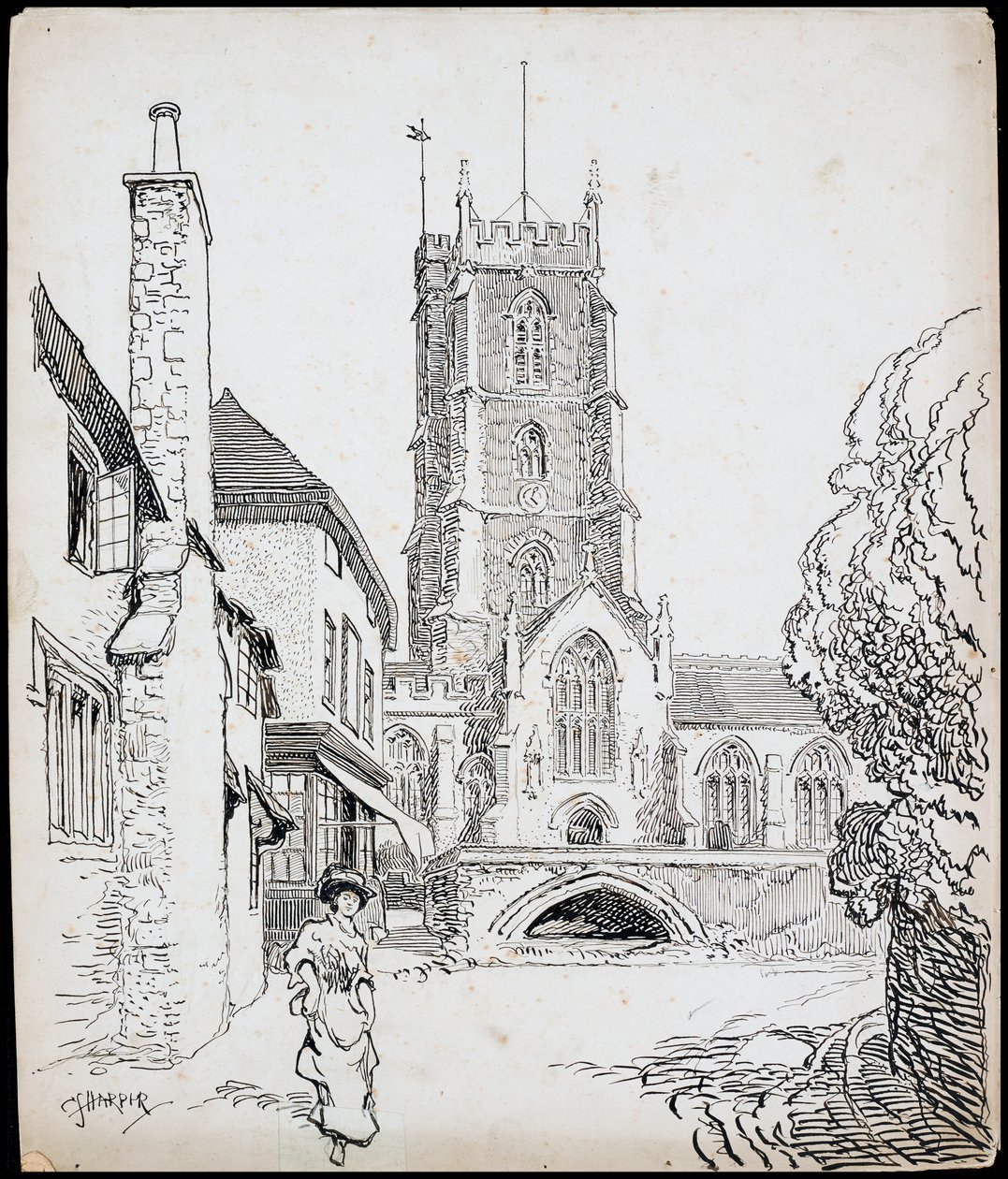 Szent György paptemplom, Dunster, Somerset, 1892-1933 alkotó: Charles George Harper