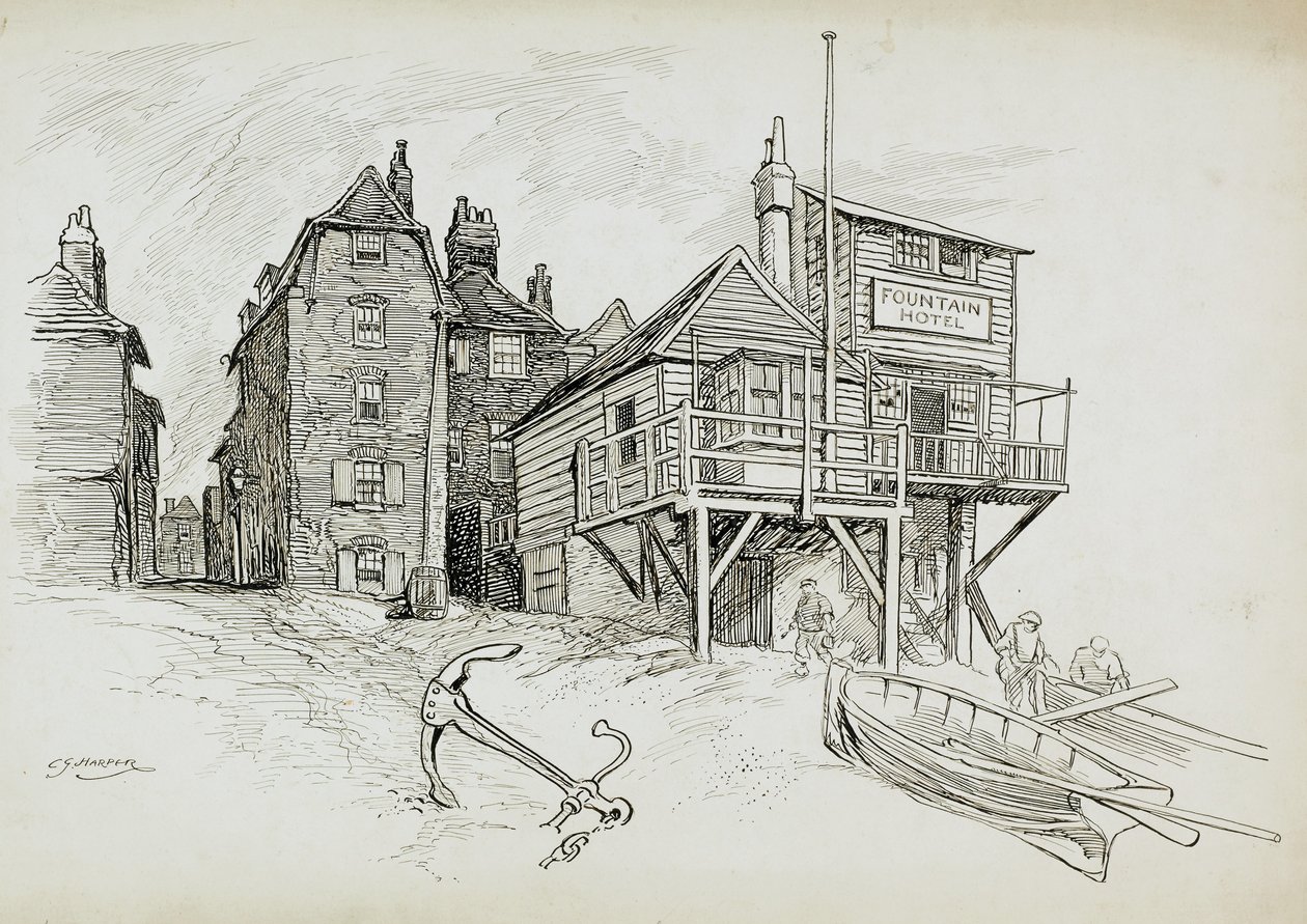 The Fountain Hotel, Deal, Kent, 1892-1933 alkotó: Charles George Harper