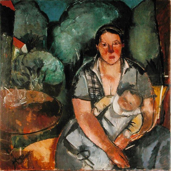Szülés, 1920 alkotó: Charles Georges Dufresne