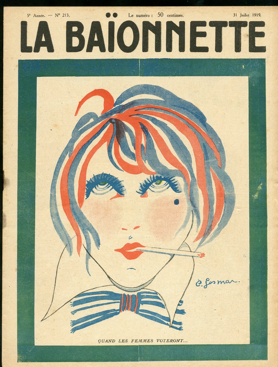 A "La Baionnette" borítója alkotó: Charles Gesmar