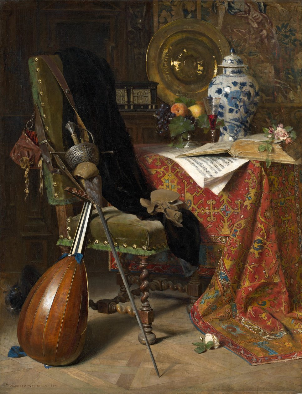 Tizenhetedik századi belső tér, 1877. alkotó: Charles Gifford Dyer