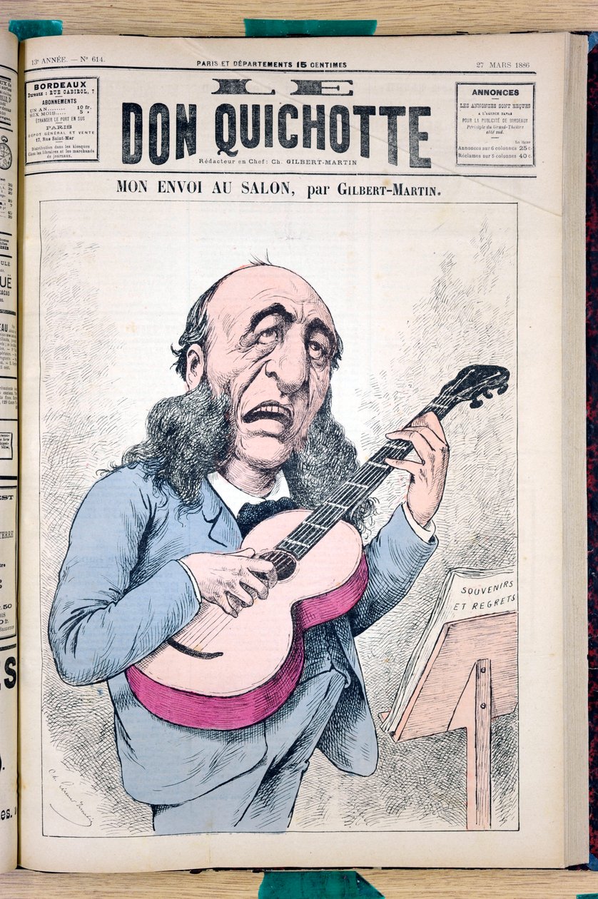 A „Le Don Quijote” címlapja, 614. szám, Színes szatirikus alkotó: Charles Gilbert Martin
