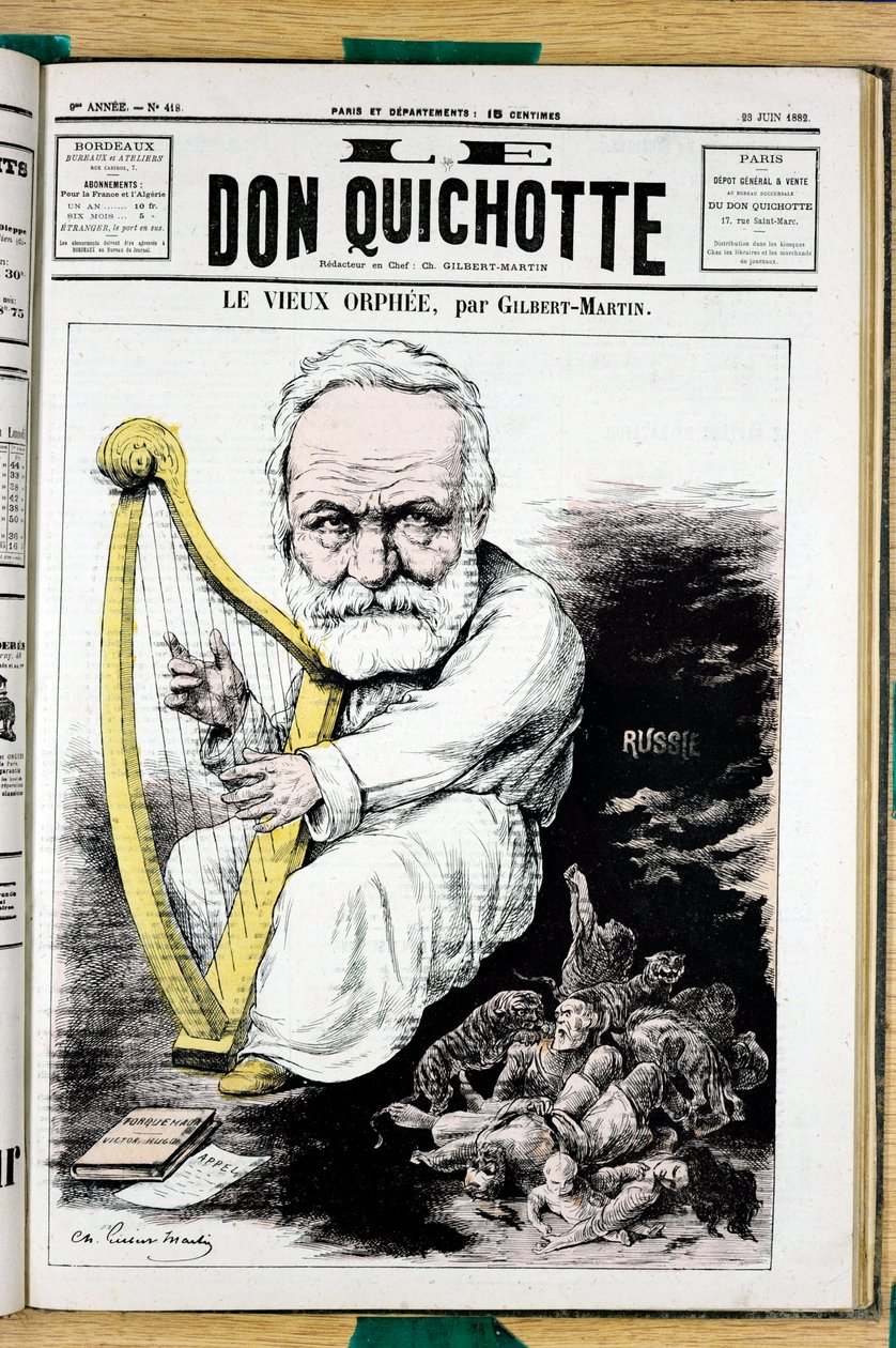 „A Don Quijote” címlapja, 418. szám, Színes szatirikus alkotó: Charles Gilbert Martin
